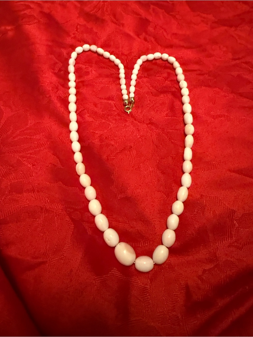 Coral Angel skin vintage Classic White Beaded Necklace - Elegant Women's Jewelry